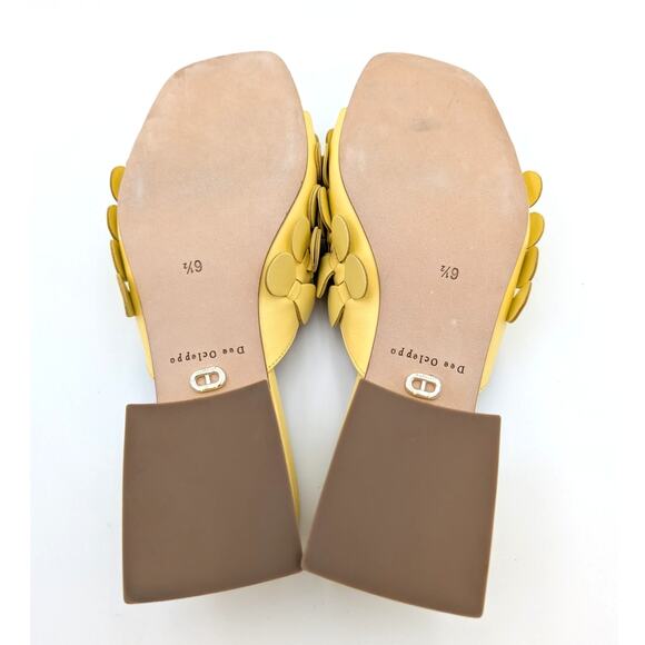 Dee Ocleppo Japan Embellished Leather Sandal Women's Yellow Size US6.5 EU37 - Picture 6 of 13